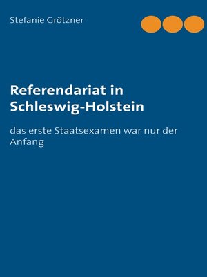 cover image of Referendariat in Schleswig-Holstein